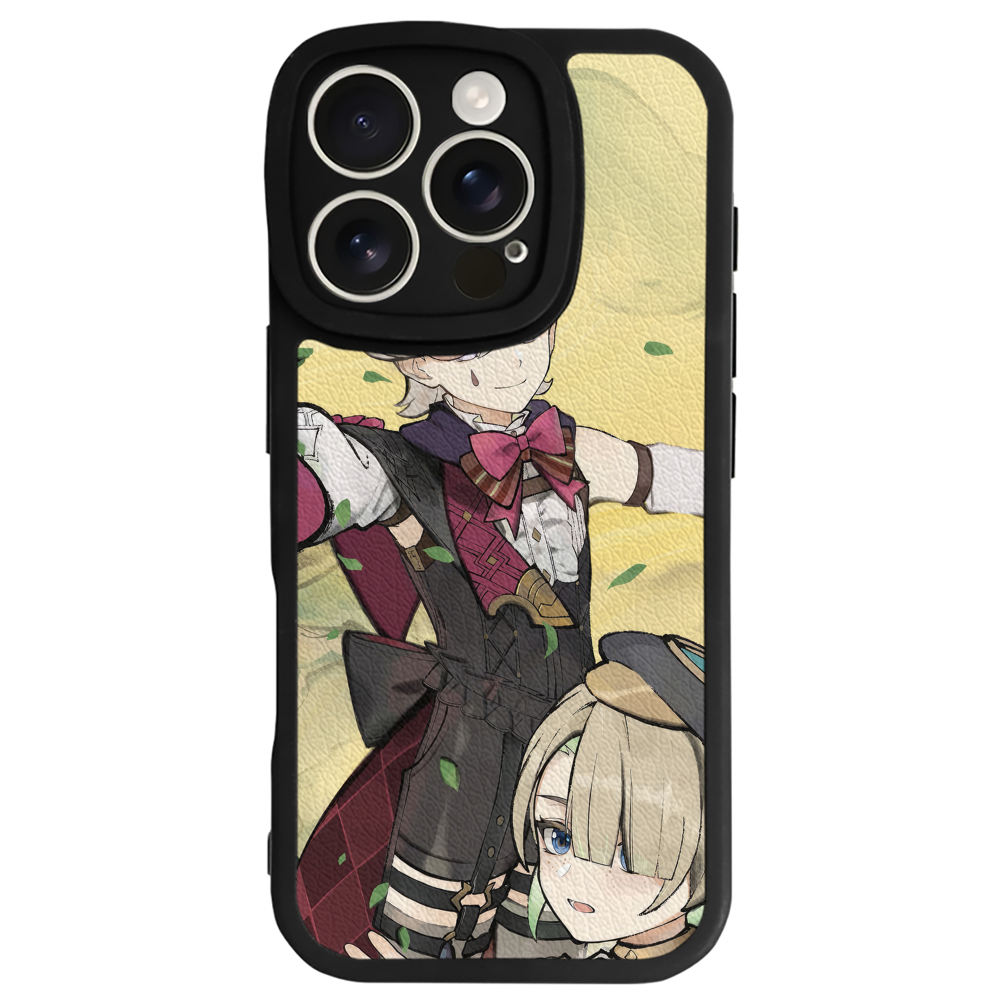 げんし神 genshin 【iPhone 16シリーズ対応】シリコンスマホケース（レザー調） 材質：シリコン